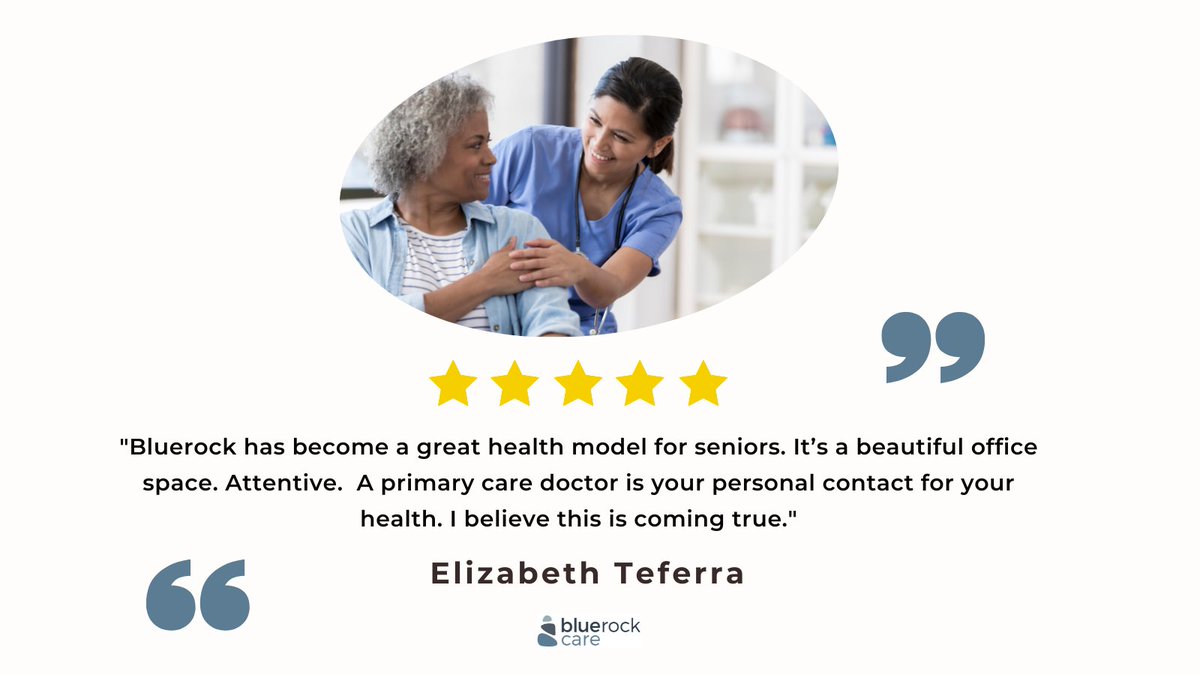 bluerockcaredc's tweet photo. "Bluerock has become a great health model for seniors. I am looking forward to the services that Bluerock can institute that focus on seniors and their special needs." - Elizabeth T
.
Find out what the hype is all about: https://t.co/Q07Z97kdPu
.
#dcdoctors #washingtondc #health https://t.co/TgAF8lC6b7