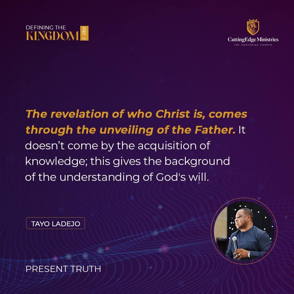 CuttingEdge_NG's tweet photo. The word “kingdom” is from the Greek word “basileia” which means king’s domain.
The purpose of the word of God is that His domain be entrenched over us. Everytime the will of God is unveiled, it places demand on us to let go of our will.
#PresentTruthExcerpts https://t.co/ctnAJLJ2C1