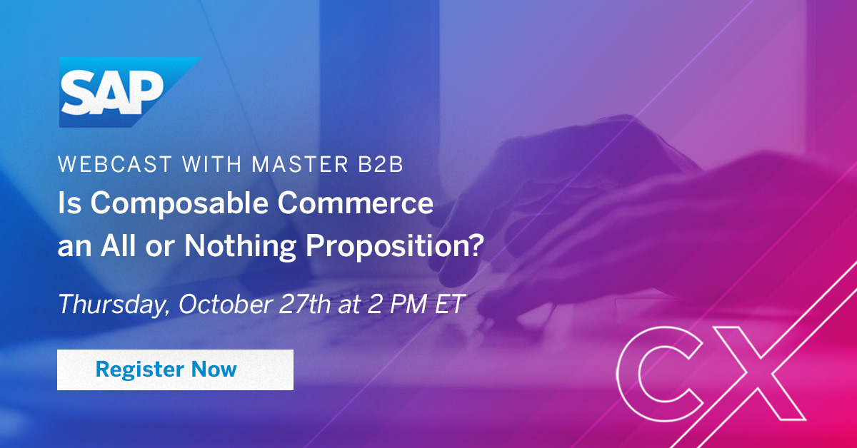 mwungo's tweet photo. Has Composable Commerce been exaggerated as a comprehensive solution? 
Are there fundamental flaws in taking an all-or-nothing approach with it? 
Join a panel of industry experts on October 27th at 2 PM ET and find out! https://t.co/kGNGDnf1aZ https://t.co/nk2RcLLylu