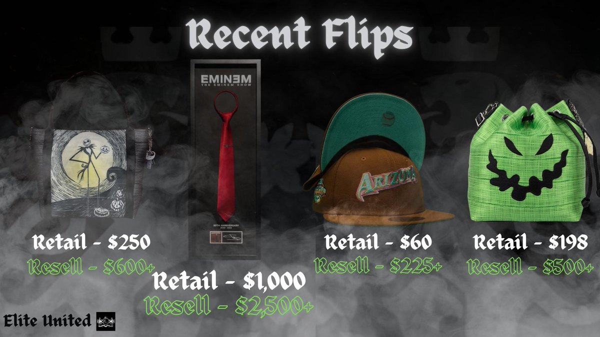 Just Some Of Our Top Lowkey Flips This Week 👻

Members have been profiting heavy this month thanks to our free elite auto checkout software 💸

3x Random RTs ♻️- 3x Free Trial Keys
(Must Be Following)