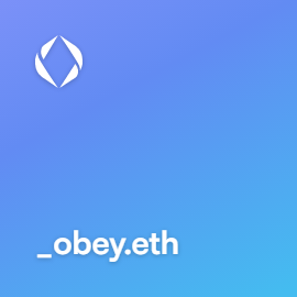 _obey bought for 0.005 ETH on ens.vision #ENS #ensdomains #EnsNames

ens.vision/name/_obey