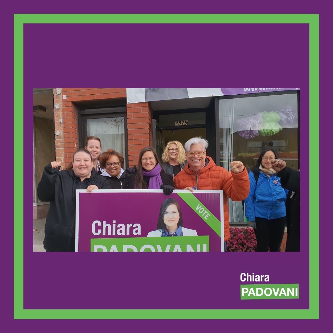 chipadovani's tweet photo. I have that good #FridayFeeling as we head into the last weekend of the election! ☺️ Seeing friends, neighbours, allies, family, &amp; residents join our efforts to bring change to York South-Weston is so invigorating because we’re leading with joy, heart, and passion! https://t.co/mXNhYgrekB
