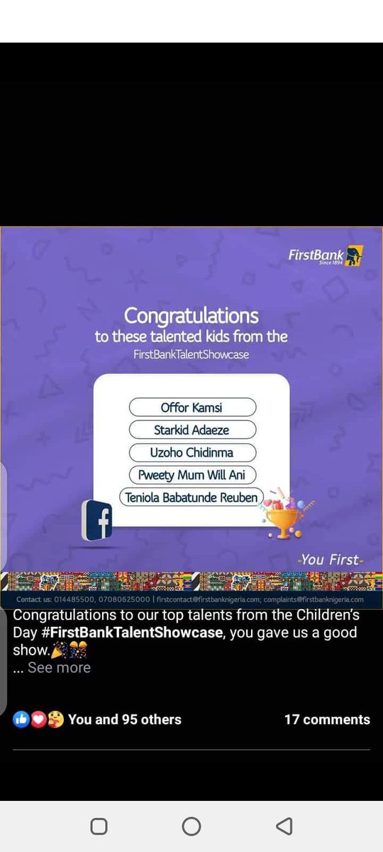 _Teewalters's tweet photo. @FirstBankngr stop ignoring my dm since August on Fbk. It's unfair on my son.... Give him his prize, you sent other children prize and omitted my son's prize. Pls respond, you have acknowledge his details on Facebook dm and since then you refuse to get back since August. It's unfair on the boy https://t.co/e1Pf33xu6X