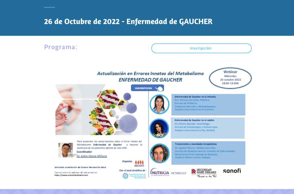 MoradoHemato's tweet photo. Una excelente oportunidad para actualizarse en enfermedad de #Gaucher. Apuntaos.

https://t.co/o3lnilmo5Z https://t.co/4BZe8snexe