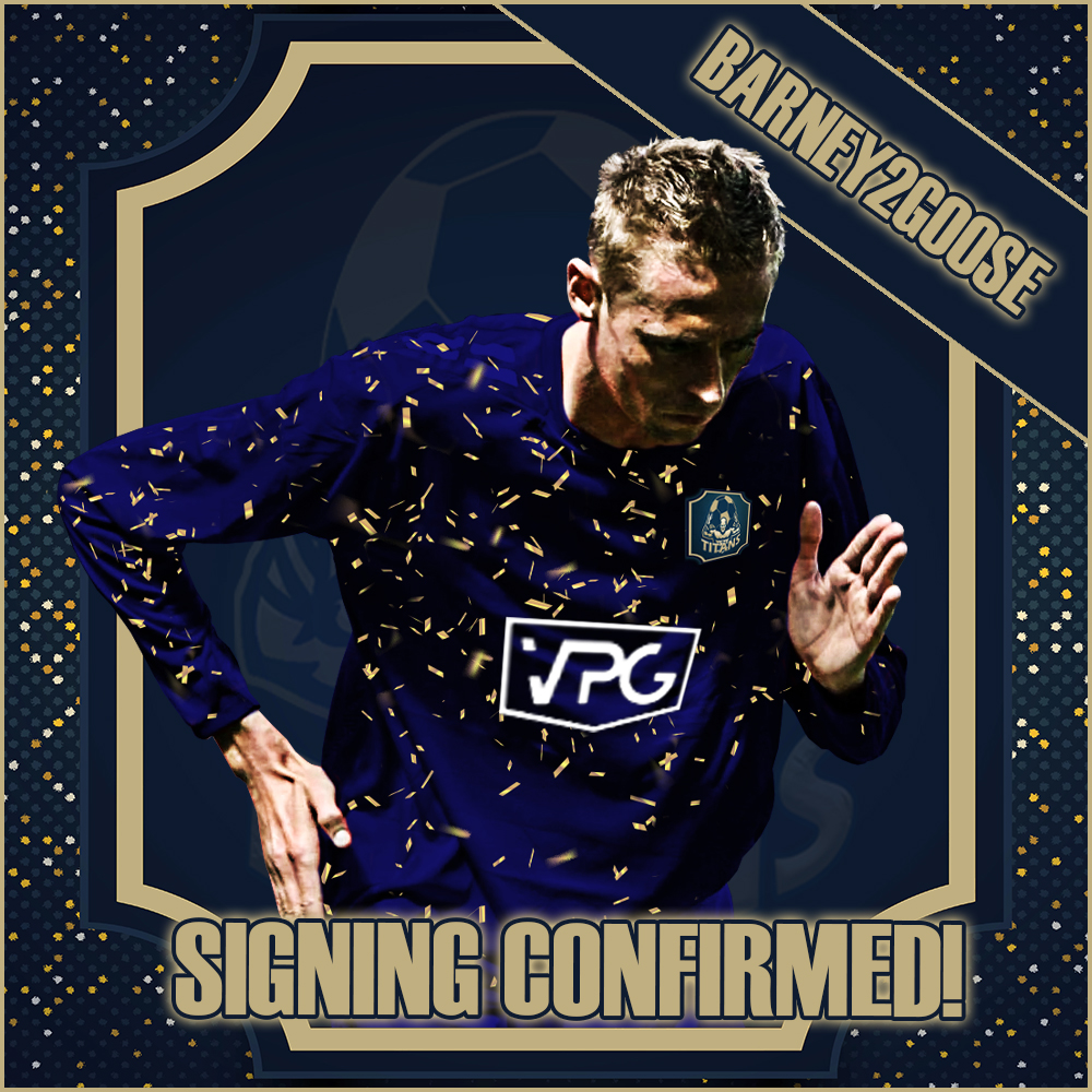 Next signing for the Titans - like a strange lovechild between Peter Crouch and Neil from the Inbetweeners, it's Barney2Goose!