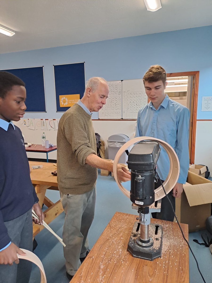 stgeralds's tweet photo. TY's completed a bodhran making workshop with Michael Vignoles from Galway. Thanks for a great couple of days, well done lads on your fantastic creations! @lecheiletrust1 https://t.co/LVDN1UOog2