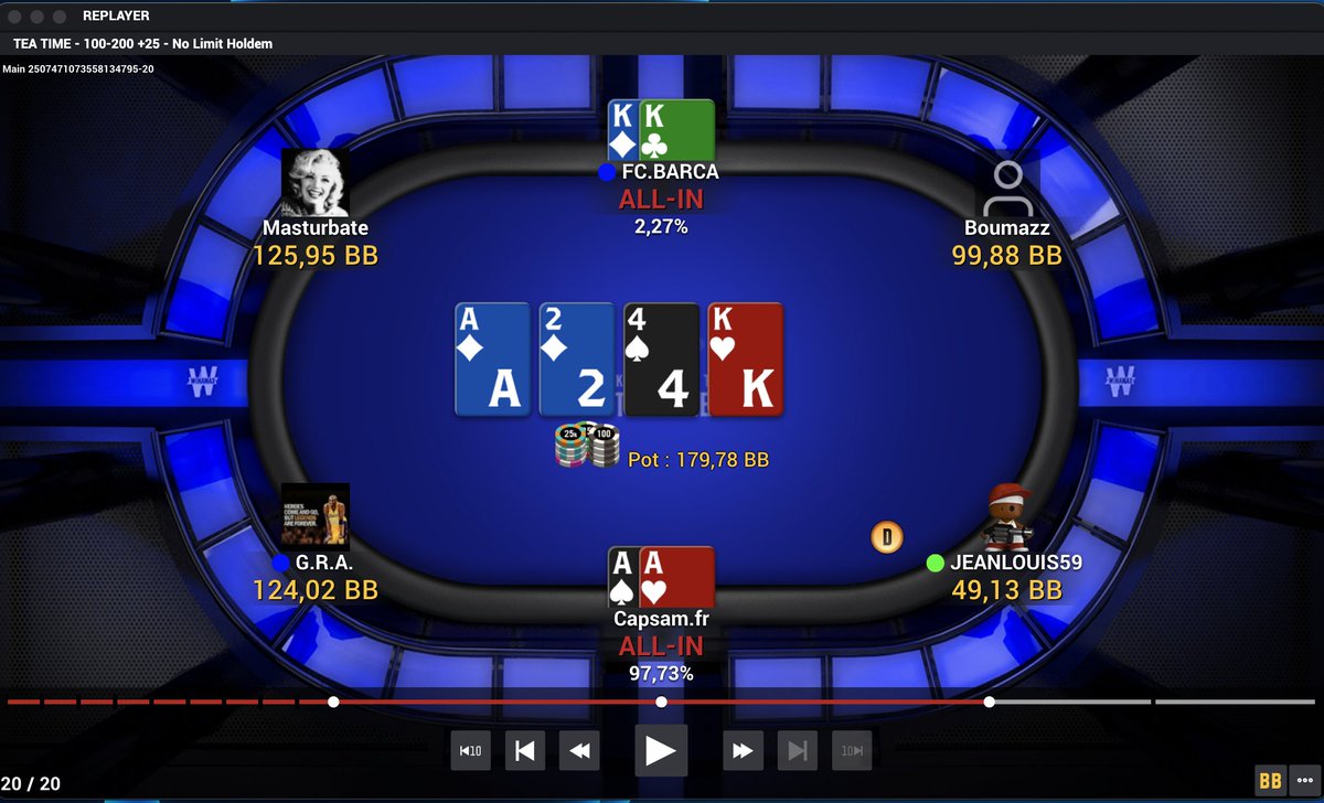 CapPoker's tweet photo. Quelle est la river à venir à votre avis ? @Winamax , la main de la semaine peut-être ? 

https://t.co/NkzJAVtaaw https://t.co/lxgLHtiaPI