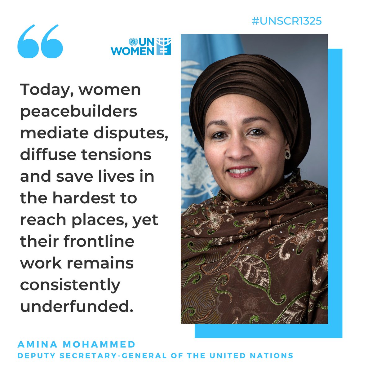 We must do better. This means: ✔️Dismantling patriarchal norms that exclude women from power. ✔️Putting forward more women mediators & negotiators. ✔️Establishing more regular & formal exchanges with women mediators. @AminaJMohammed at #UNSC Open Debate: unwo.men/e36250LhKXU