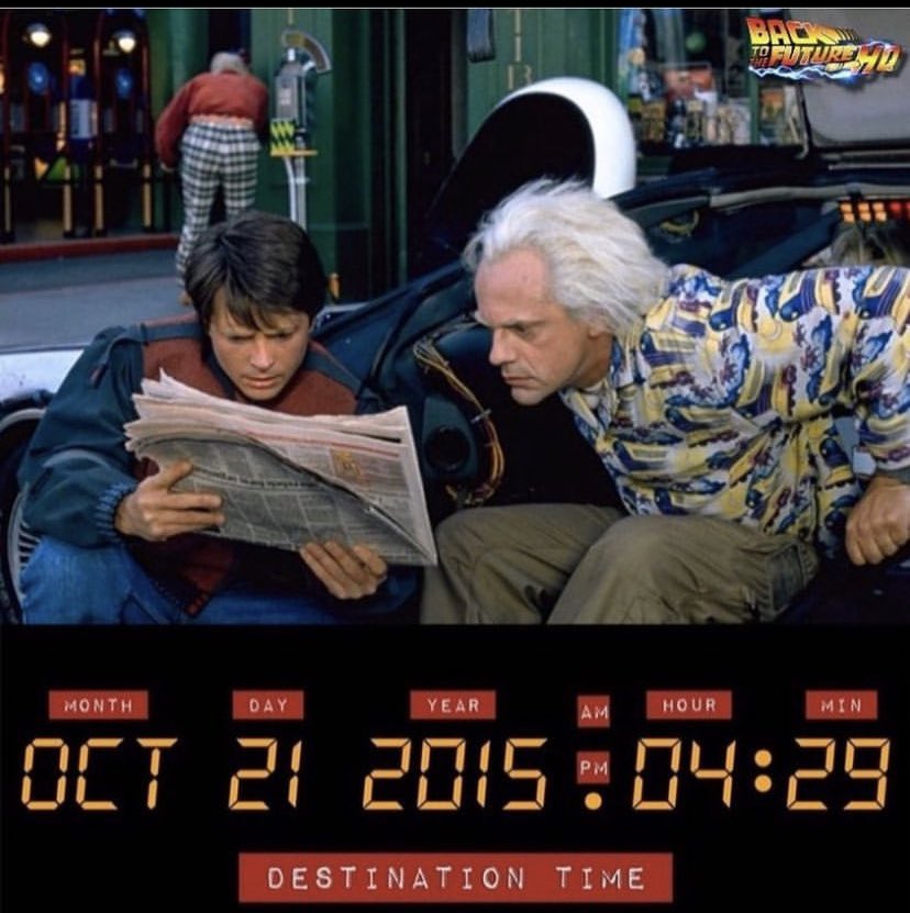 _LidiRodrigues's tweet photo. Hoje marca 7 anos desde que Marty McFly e Doc Brown chegaram no futuro. #BackToTheFutureDay https://t.co/Is2DUqxab3