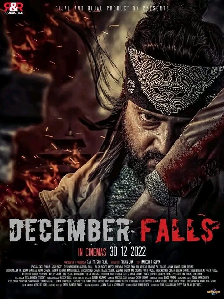 MovieManiaNepal's tweet photo. FIRST LOOK POSTER OF ..#DECEMBERFALLS
Ft. #AaryanSigdel #upasanasinghthakuri
Released Date Announced for 30.12.2022
December 30th 2022 in Cinemas .
@aaryansigdel.official
@upasana_singh_thakuri https://t.co/Y3j4QQl2R6