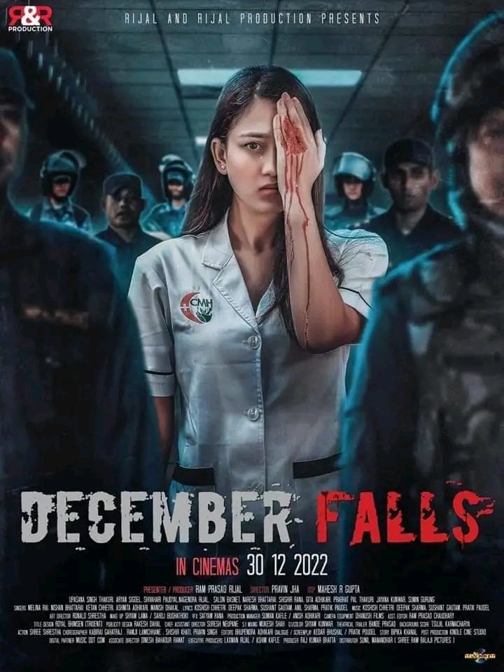 MovieManiaNepal's tweet photo. FIRST LOOK POSTER OF ..#DECEMBERFALLS
Ft. #AaryanSigdel #upasanasinghthakuri
Released Date Announced for 30.12.2022
December 30th 2022 in Cinemas .
@aaryansigdel.official
@upasana_singh_thakuri https://t.co/Y3j4QQl2R6