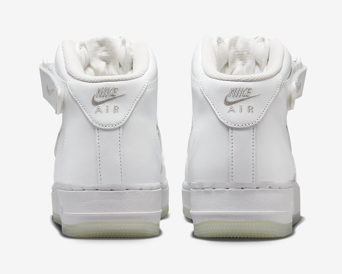 SBDetroit's tweet photo. Nike Air Force 1 Mid Jewel Surfaces in "Summit White"  https://t.co/B4RCxxE4QJ https://t.co/hkYnXD9t6u