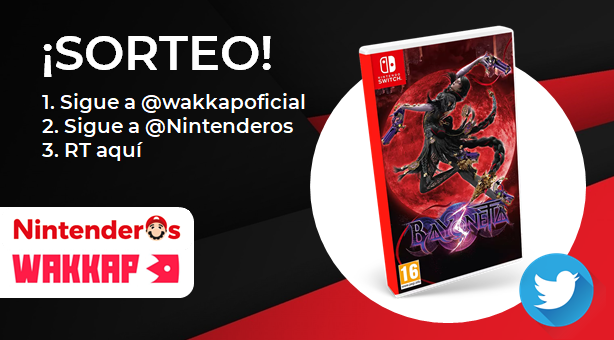 Nintenderos's tweet photo. ¡Sorteamos otra copia de Bayonetta 3 para Nintendo Switch!

1⃣ Sigue a @wakkapoficial 
2⃣ Síguenos (@Nintenderos) 
3⃣ RT aquí 

¡Suerte! - https://t.co/kchmthFLUh https://t.co/KErqMXKILL