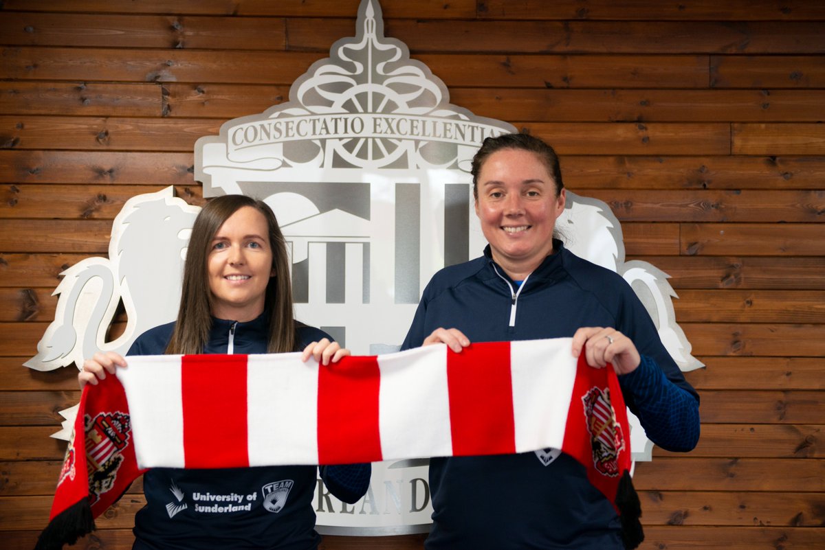 SAFCWomen's tweet photo. Not just a dynamic duo, a full-time dynamic duo 🧣

@StephLibbey | @mel_anie_7 

#SAFCWomen https://t.co/XuKTrpREB5