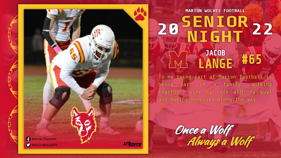 Senior Night 2022 - Senior Spotlight

#65 Jacob Lange