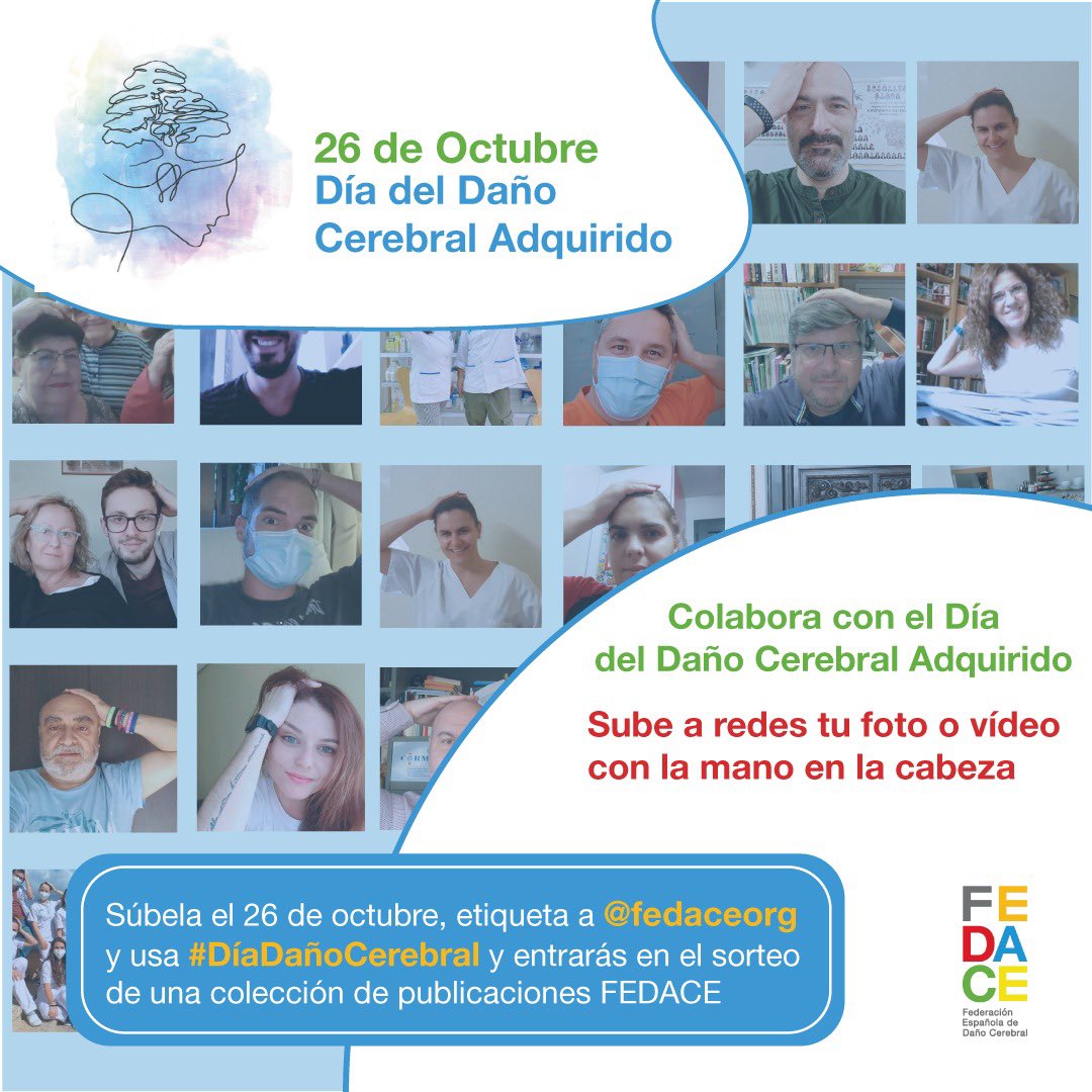 gonzalezhuesa's tweet photo. Sube a redes tu foto o vídeo con la mano en la cabeza @fedaceorg #DiaDañoCerebral https://t.co/6r164pQAMA