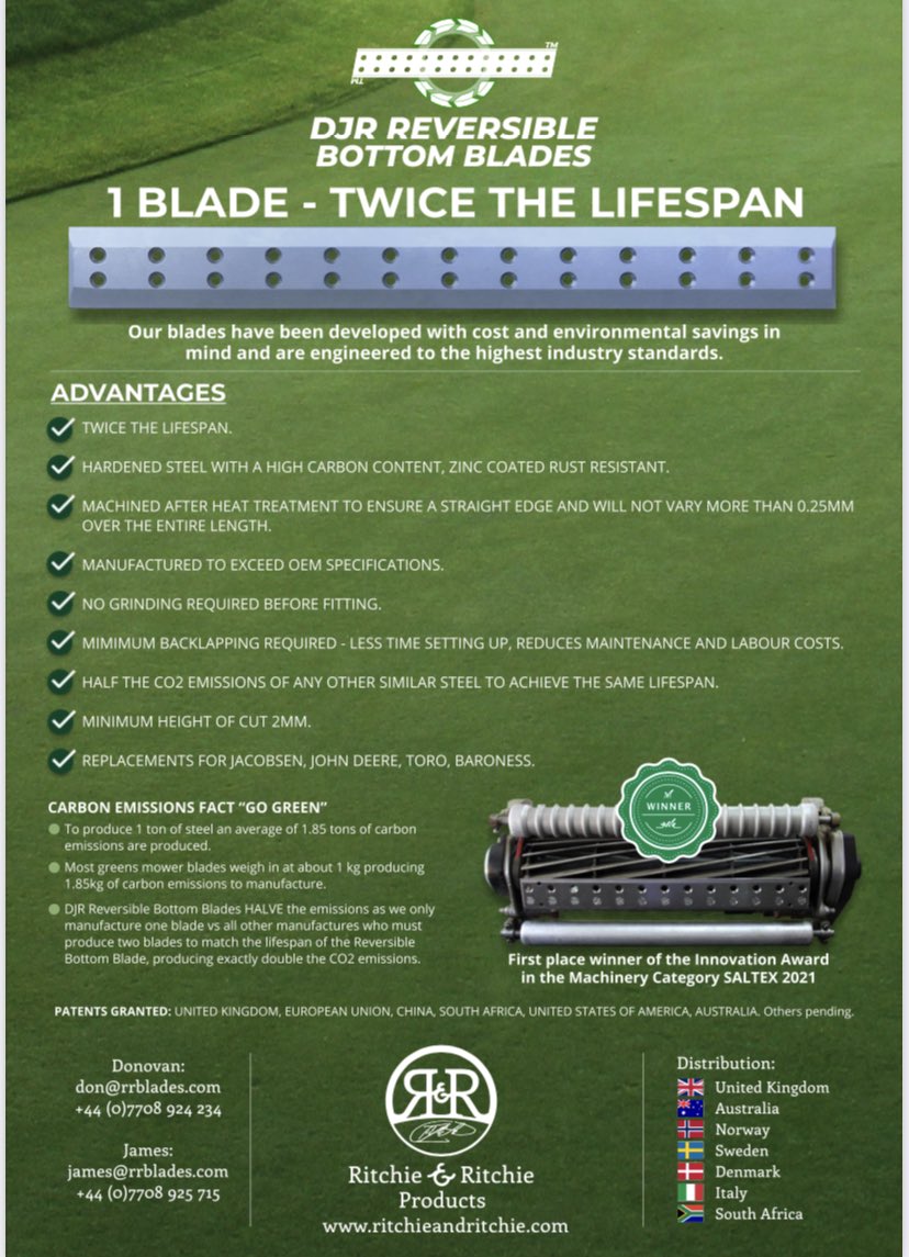 rrblades's tweet photo. TWO cutting edges and two rows of holes. The Reversible blade is guaranteed to be perfectly straight,can only be compared to genuine OEM or premium quality blades. REPLACES PART NUMBERS: TORO 93-4263
JOHN DEERE ET17533
JACOBSEN 503478 #bottomblade #golfcourse #greenkeeping https://t.co/tvIku0dpSZ