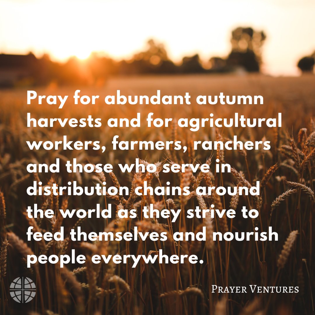 ELCA's tweet photo. Gracious God, we pray for abundant autumn harvests and for agricultural workers, farmers, ranchers and those who serve in distribution chains around the world as they strive to feed themselves and nourish people everywhere. https://t.co/oUWm5iK8M0