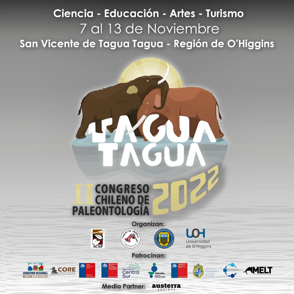🌟En este #FossilFriday te dejo información e invito a participar del II Congreso Chileno de Paleontología, que incluye charlas magistrales, salidas a terreno y actividades de divulgación científica 🥳

🧵Abro hilo, pero si quieres más info: taguatagua2022.cl
