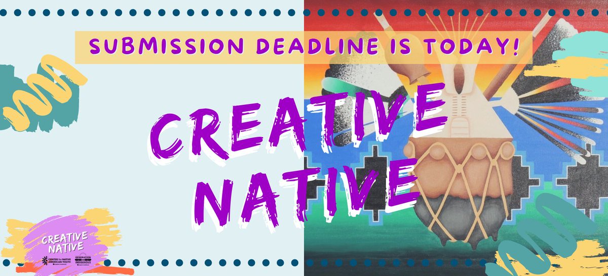 genindigenous's tweet image. @Center4Native's Creative Native Call for Art deadline is today!

All art mediums following the rules and guidelines can be submitted until 11:59pm EST here: cnay.org/creative-nativ…

#CreativeNative #CNAY