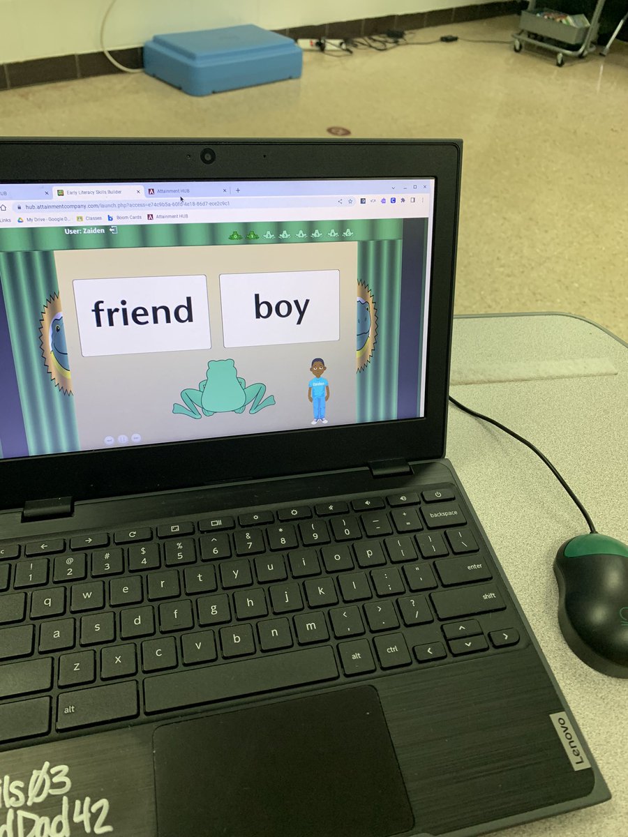 ColpoAmanda's tweet photo. Working on using our Chromebooks independently using the Early Literacy Skills Builder. Thanks @AttainmentCo for such a great program &amp; @AbleNetInc for making mice so everyone can access technology. @NortonCougars @NortonPrincipal #backpackofskills #preparedandresilientlearner https://t.co/doTAqbo87h