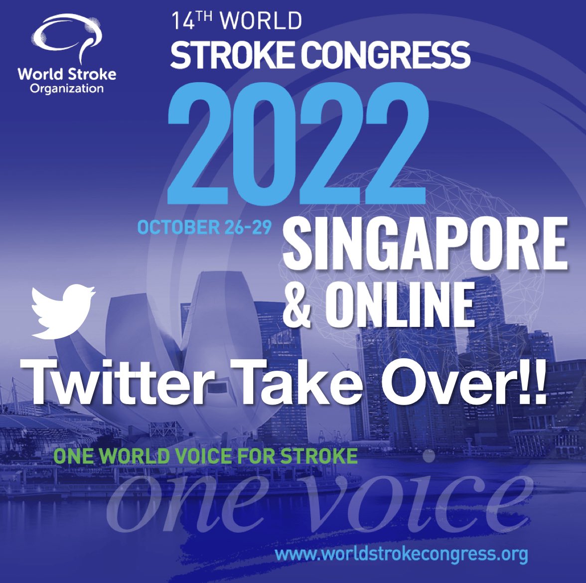 📣Follow the action at #WSC2022 with our #twittertakeover 26-29 Oct 🧠Get daily #highlights, plan your itinerary, keep up to date on state of the art scientific sessions and plenaries with our expert 🌏 team @WorldStrokeOrg @WorldStrokeEd @WStrokeCampaign faculty and delegates