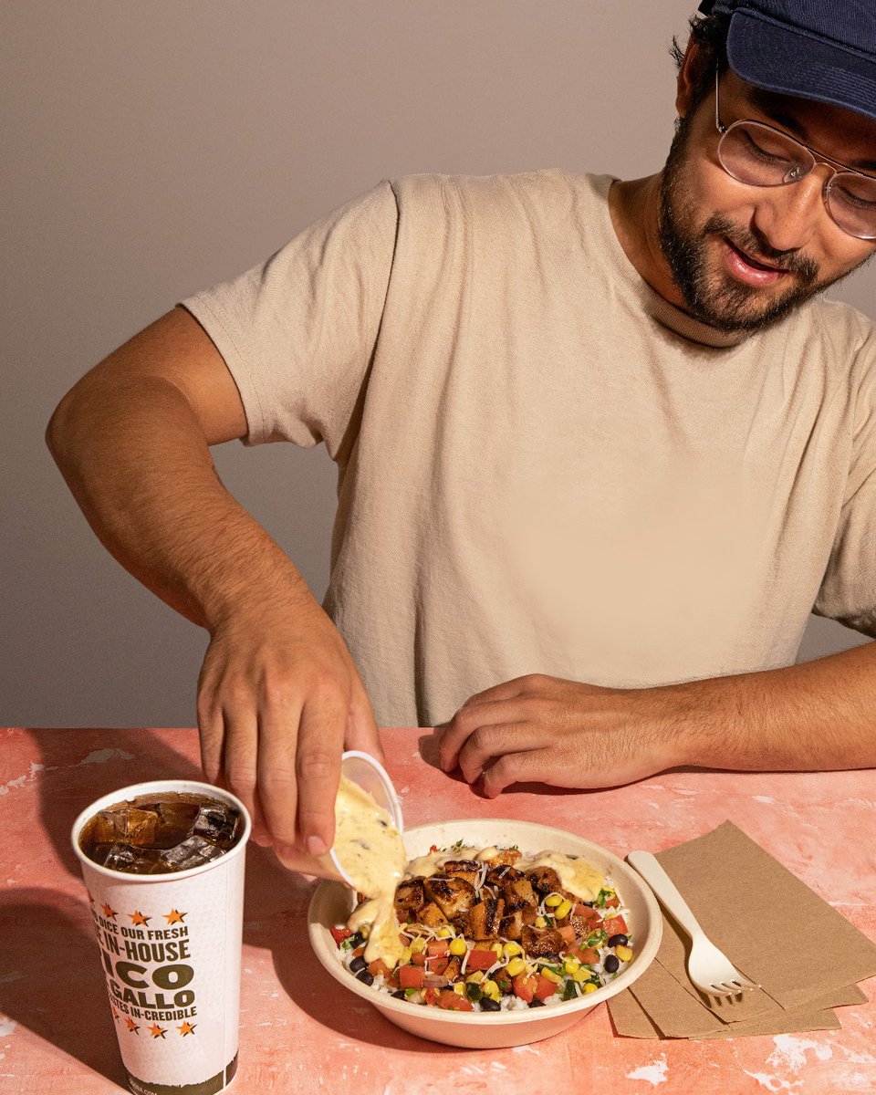 Keep your eye on the prize (or the queso)...😉 

🧡 Try one of our new Signature Deals and save when you bundle one of our flavorful chef-crafted entrées + a regular drink. Available exclusively on orders placed in-store or on the QDOBA app.