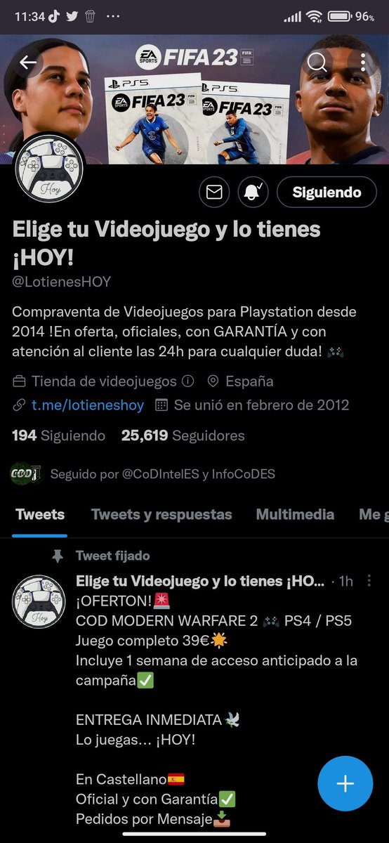 Fr3dvj's tweet photo. @CoDIntelES @LotienesHOY Listo ya sigo a las cuentas espero ser uno de los ganadores. https://t.co/j3xC8CdvEz