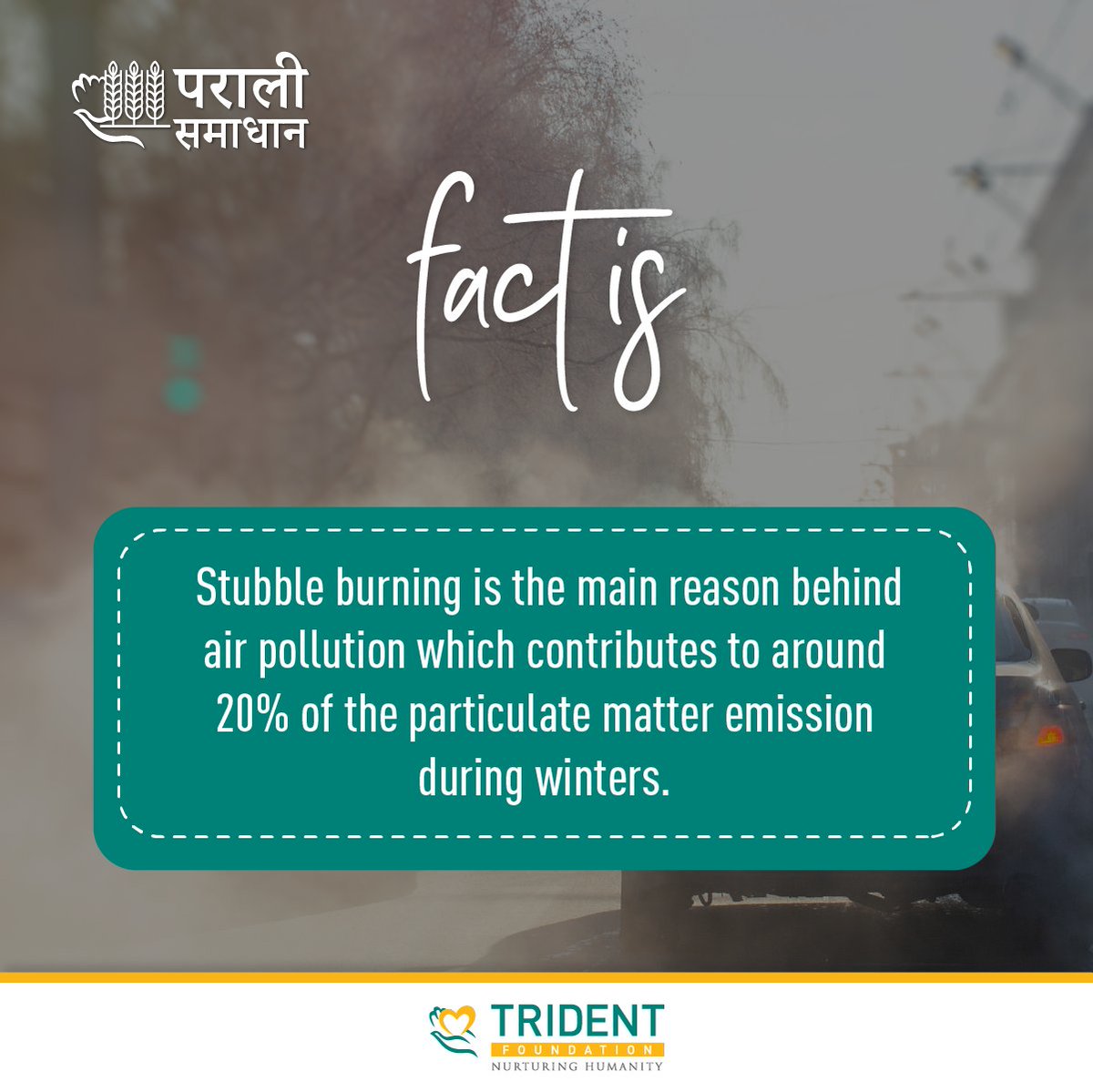 TridentCares's tweet photo. #ParaliBurning is an issue that our farmers & #society deal with at this time of the year. There are plenty of myths attached with the subject. #TridentFoundation has a small exercise in our quest to increase #awareness related to the issue.
#parali #stubbleburning https://t.co/mw7WzPx1Vc