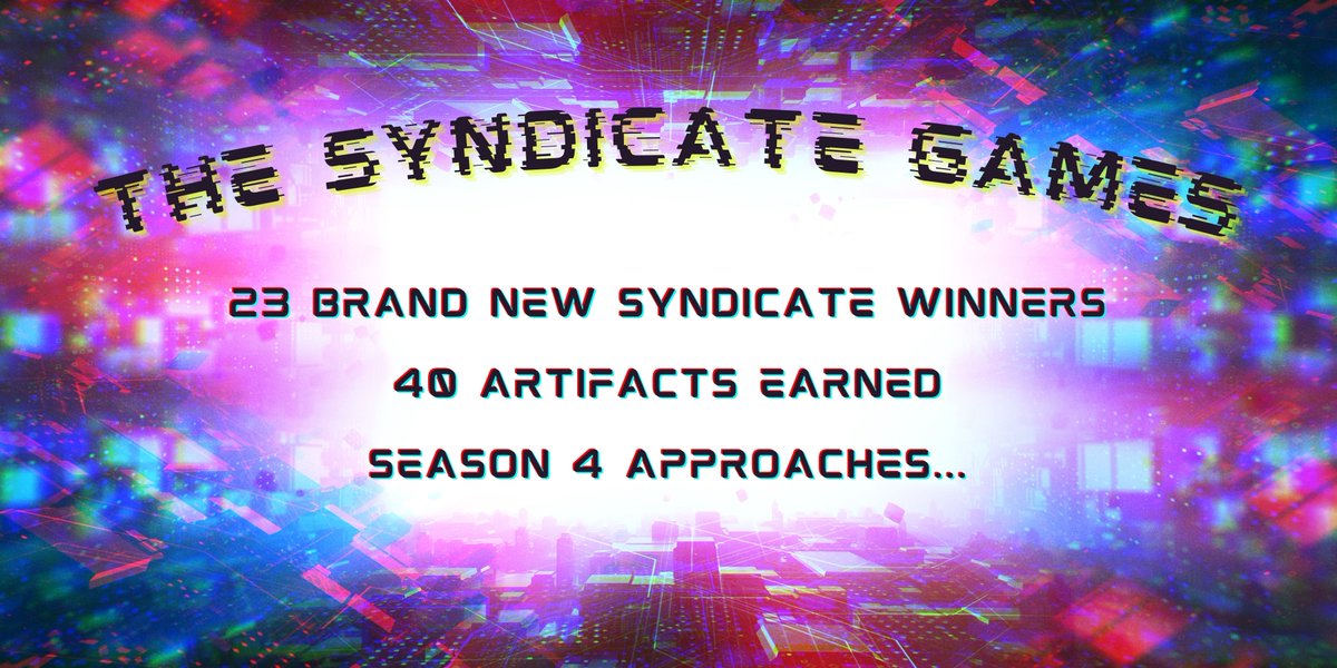 TheFacelessMany's tweet photo. /CORRUPTED/
That's a wrap on "Mega" Season 3! Out of the 40 winners, 23 *brand* new holders have earned the title of Syndicate.
Artifacts are coming, and with them power and riches.
It's not too late to get #CorruptedNFT and become one of the Legion.
#NFTCommunity https://t.co/G9S1QM7LiX