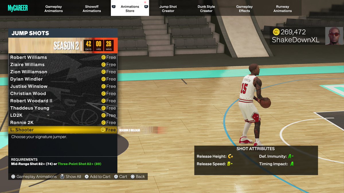 ShakeDown2012's tweet photo. Season 2 New Jumpshots #NBA2K23 @NBA2K23 https://t.co/kOTmutBAOK