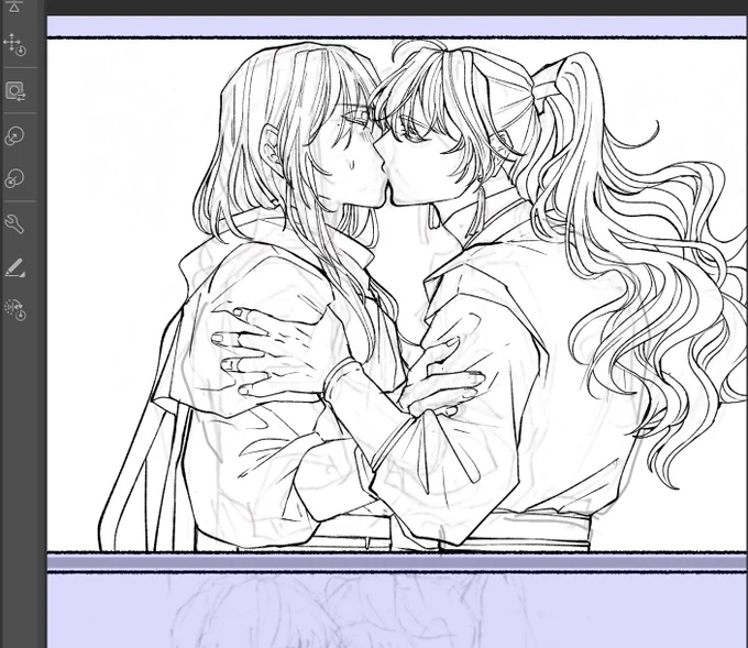 キッスを描いてる✍️ 