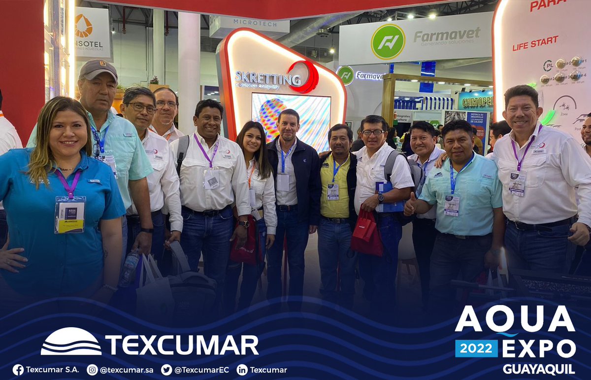 TexcumarEC's tweet photo. #Prilabsa #Omarsa #HengpengZhu #Nicovita #Predicur #Seatec #Skretting #Marinasol #CamaroneraVictoria https://t.co/qkO2OTqwVs