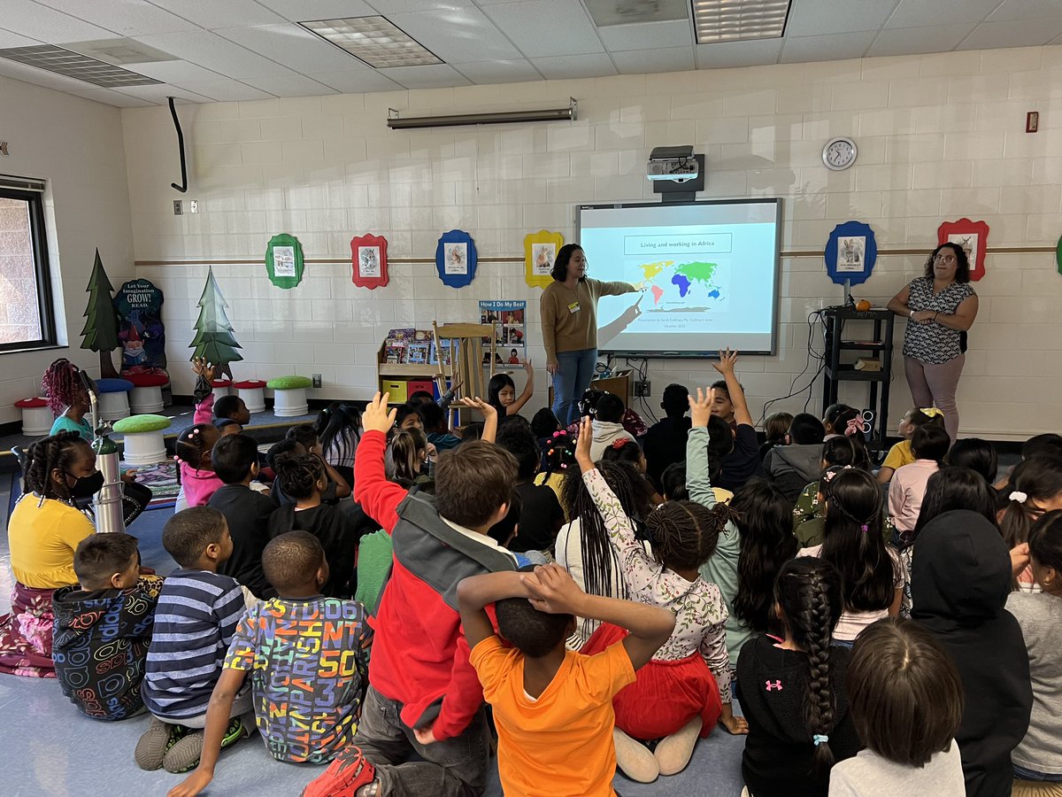 ascollman's tweet photo. Loved having @slcollman as a guest presenter today sharing about her time living and working in Uganda! #StudentcenteredFutureFocused @rhandrewselem https://t.co/KM5YMlQylg