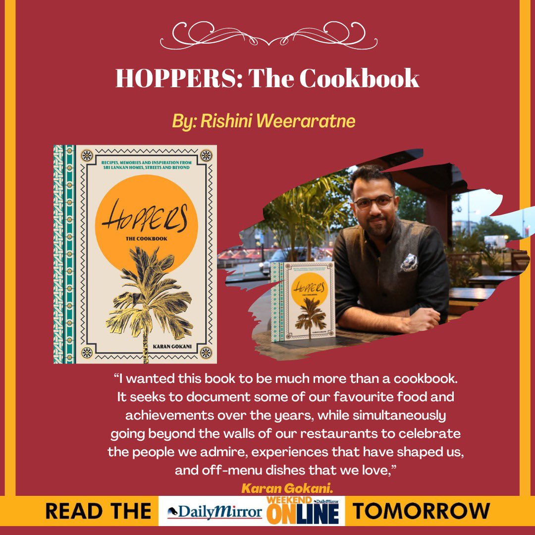 Dailymirror_SL's tweet photo. Hoppers: The Cookbook
Article By: Rishini Weeraratne
Read the full story tomorrow: The Weekend Online, Daily Mirror.
@karangokani
#TheWeekendOnline #DailyMirror #HoppersLondon #Hoppers #KaranGokani #RishiniWeeraratne #Colombo #SriLanka #TheCookbook #SriLankanCuisine #HeCan https://t.co/tqx3PZDHzC