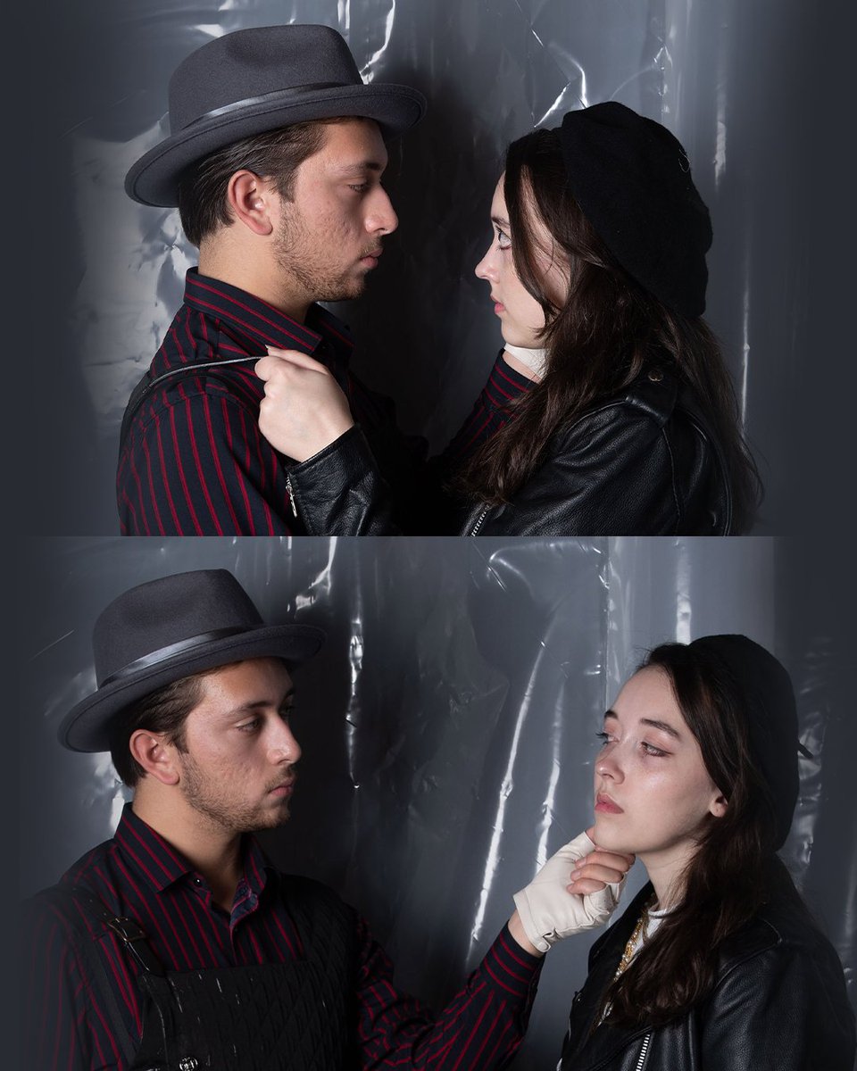bergthrdnc's tweet photo. FIRST LOOK: Mack the Knife and Polly Peachum take the stage ONE WEEK from today in THE THREEPENNY OPERA! The Office meets The Godfather in this razor-sharp musical comedy starring Joe Grisanzio '23 and Madeline Burk '23.🗡️
 Oct. 28 – Nov. 6. #BergThreepenny 📦

📸Maddi Whiting https://t.co/snoUHSoTrq