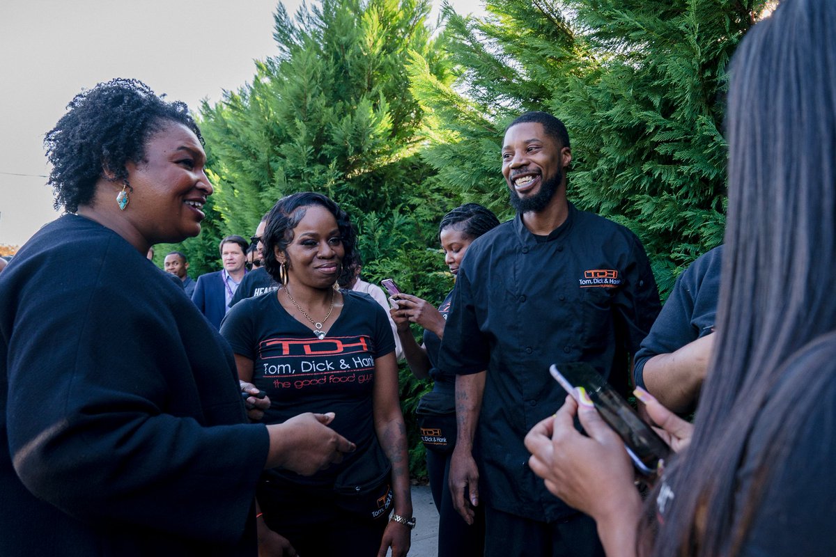 This energy is contagious and Georgians are showing up in every corner of our state.  The #LetsGetItDone Early Vote bus tour continues. See you in Talbotton, LaGrange, and Peachtree City today.  staceyabrams.com/bus-tour