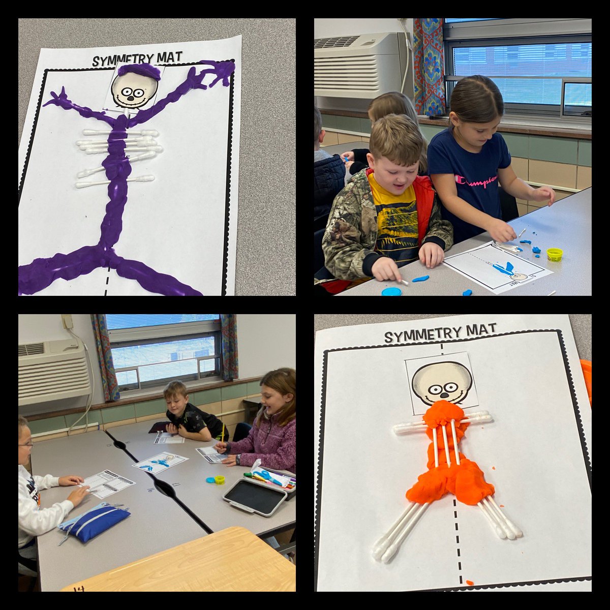 MrsDeanWES's tweet photo. 1st and 2nd graders practicing symmetry with the character Bonaparte from Bonaparte Falls Apart. https://t.co/2zUuKJgbTG