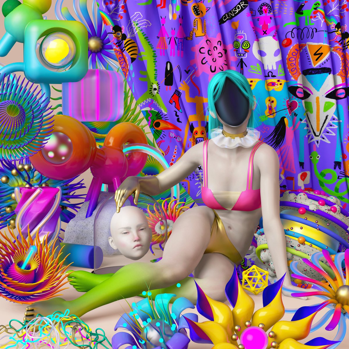 dsgnnina's tweet photo. "Identity" is available on @KnownOrigin_io 💜 https://t.co/QMyxeaI2Dv