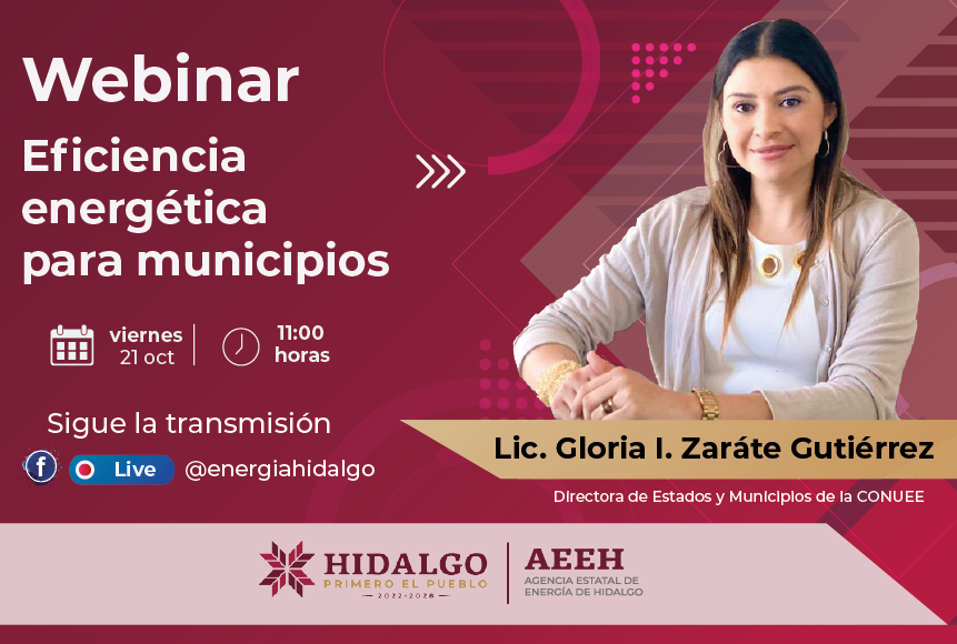 Cmunicipios1's tweet image. #QueNoSeTePase 

#Hoy webinar “Eficiencia energética para #municipios” en colaboración con la Agencia de Energía del Estado de Hidalgo (@EnergiaHidalgo) | 11:00 a.m.