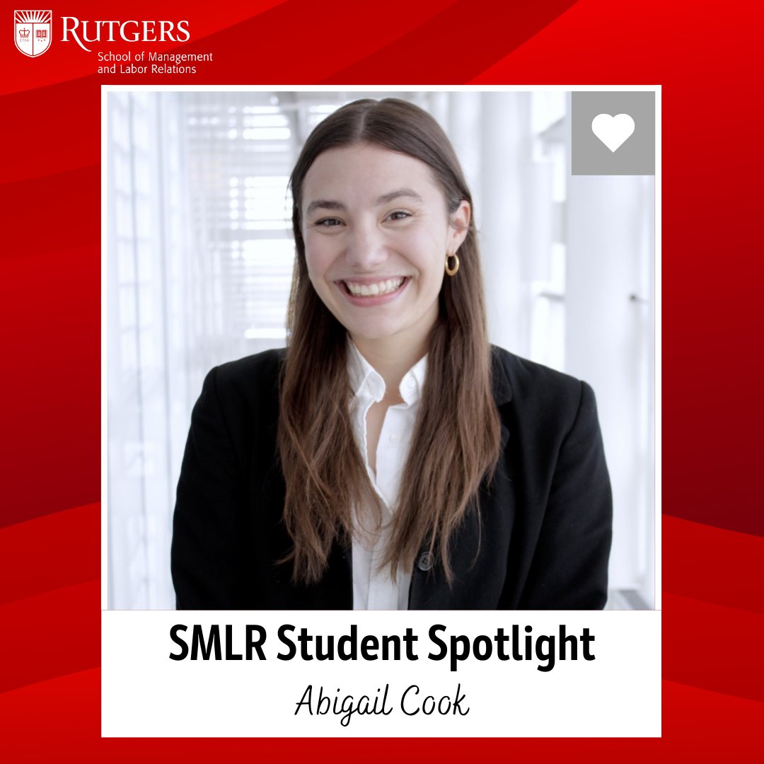 RU_SMLR's tweet photo. We are excited to announce #SMLRStudentSpotlight, our new series to showcase our #Rutgers SMLR students &amp; their experiences as part of our school community! To start our series, &amp; in honor of #StudentTransferWeek, we are proud to introduce Abigail Cook!👏

https://t.co/OSP8DpFs6k https://t.co/paWeoGanj9