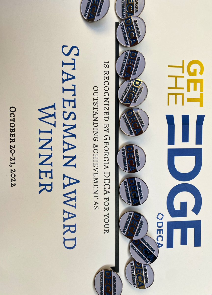 OconeeDeca's tweet photo. OCHS is in full force at the Georgia DECA Fall Leadership Conference!  Conference Accolades: 12 Statesman Award Winners, 50+ Membership Recognition, 100+ Points earned in Chapter Campaign and much more! #WeAreOne #GADECA #GetTheEdge https://t.co/ppWdqcDBxc