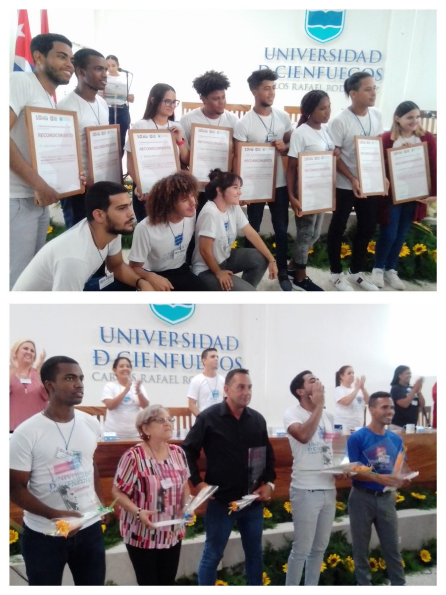 MislediG's tweet photo. El reconocimiento  en el X Congreso de la FEU de la UCF.   Se entrega Condición  Centenario de la FEU. Felicidades a todos. #Cienfuegos 
#Cuba . https://t.co/OFiOLxpEoO