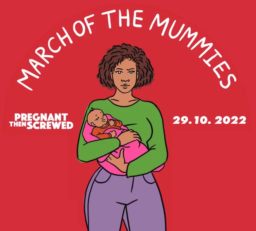 At NCT, @NCTcharity we’re 💯 behind #MarchOfTheMummies - a national protest by @PregnantScrewed on 29th Oct demanding Government reform on childcare, parental leave and flexible working. Register your interest,or sign up to #volunteer pregnantthenscrewed.com/event-march-of…