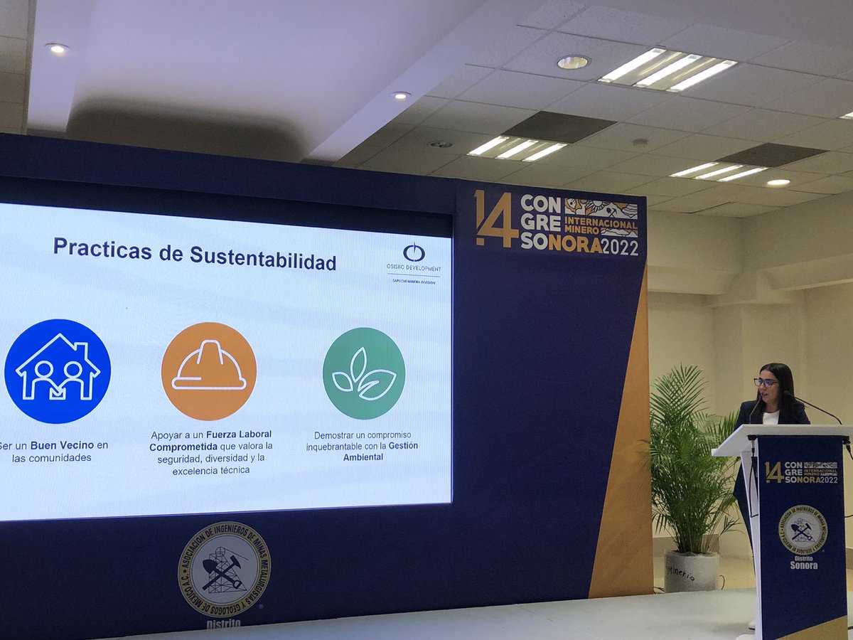 OreoFupen's tweet photo. “San Antonio: De pasivo ambiental a un proyecto sostenible”
Con la participación de @kimberly_nery, Gerente de Relaciones Comunitarias @OsiskoDev #Sapuchi, arranca última jornada de conferencias en #14CongresoInternacionaldeMinería #Sonora #CorazónMinerodeMéxico @AIMMGMSonora https://t.co/BZMzyVFu3M
