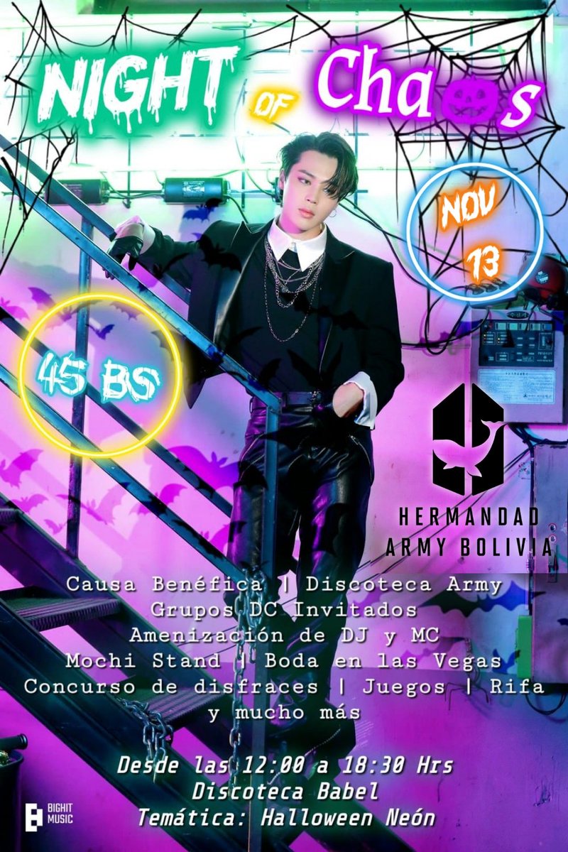 HermandadArmyBO's tweet photo. Ven y festeja con nosotras a nuestro precioso Ji Min  mostrando tu lado más sexy y caótico.✨
Más información:
https://t.co/lpo11CYX4U https://t.co/amukmt2fQ6