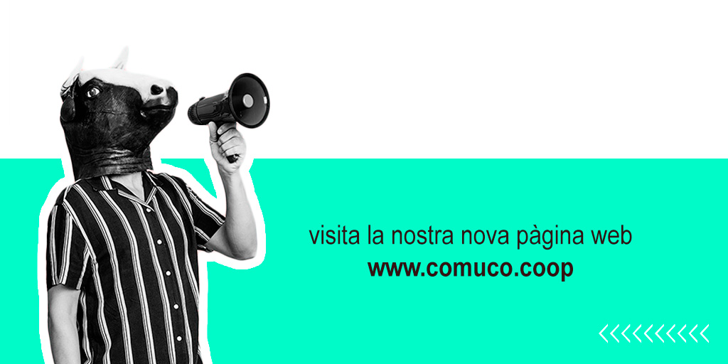 Comucocoop's tweet photo. Teniem moltes ganes d'enllestir-la! I ja és aquí! 
🐮📢A Comuco estrenem nova pàgina web. 
Vols donar una ullada?
#Comuco #novaweb https://t.co/XQCcLTwp8A