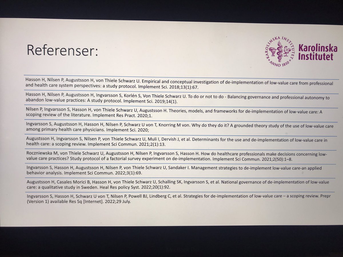 Sara Ingvarsson (@saraingvarsson) on Twitter photo Today I had the great honor of talking  about our research on de-implementation of low-value care at the Swedish society of medicine. Thanks for inviting me <a href="/sls_sv/">Sv. Läkaresällskapet</a>. #impsci Today I had the great honor of talking  about our research on de-implementation of low-value care at the Swedish society of medicine. Thanks for inviting me <a href="/sls_sv/">Sv. Läkaresällskapet</a>. #impsci