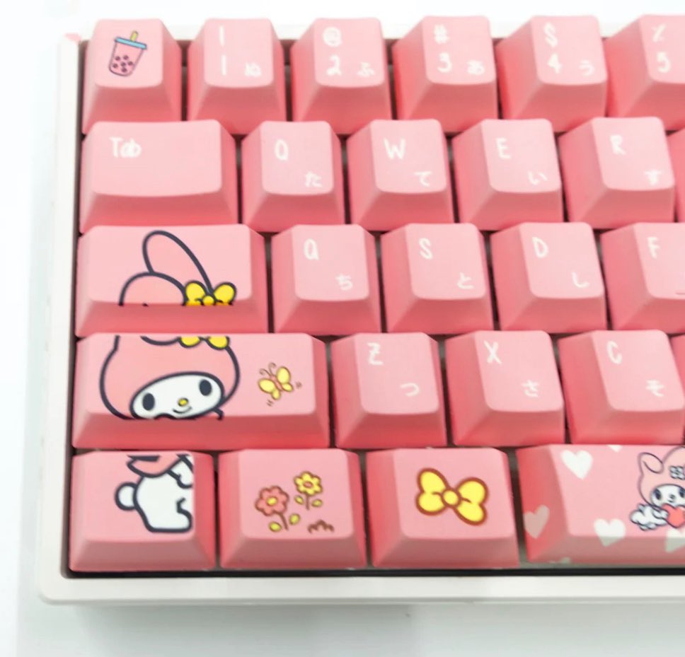 piinkimi_'s tweet photo. kuromi &amp; my melody keycaps https://t.co/D3pOTXq2Ae