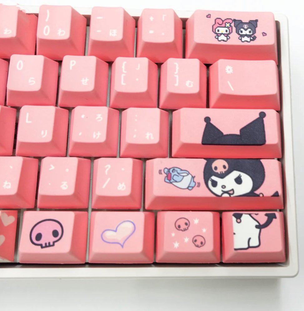 piinkimi_'s tweet photo. kuromi &amp; my melody keycaps https://t.co/D3pOTXq2Ae